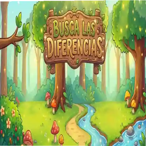 Busca las Diferencias en el Bosque: Ayuda nuestros intrépidos aventureros a encontrar todas las diferencias.